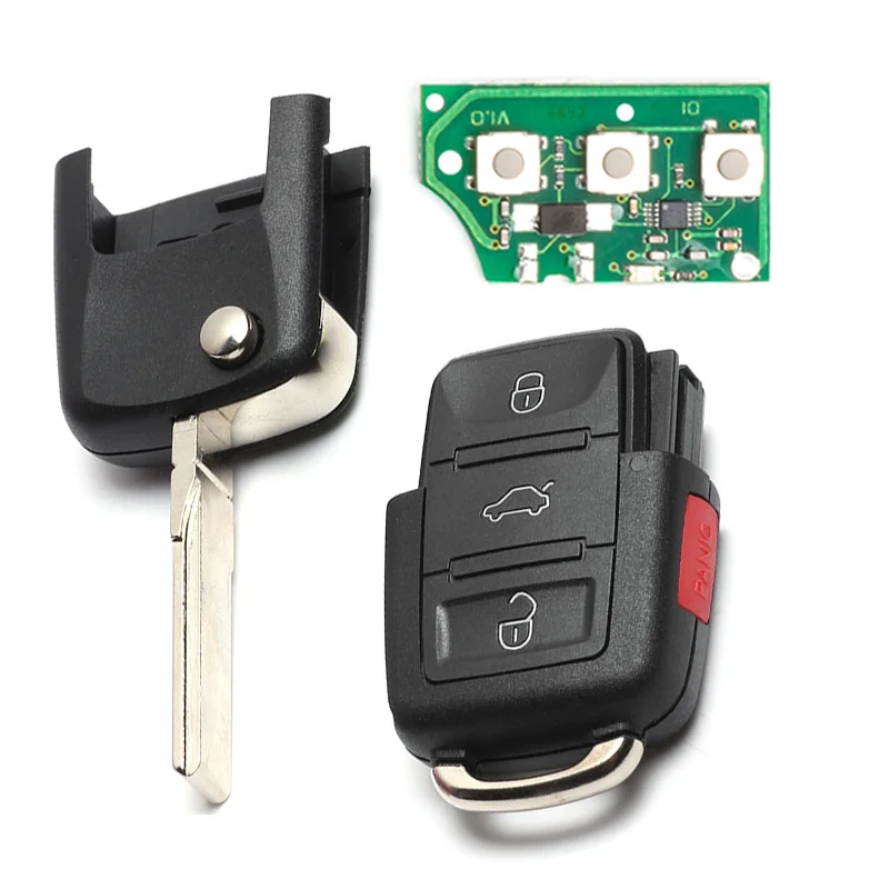KEYECU складной дистанционный ключ 3+ 1 Кнопка 315 МГц для Volkswagen GOLF BEETLE Je* tta Passat FCC ID: 1J0 959 753 DC ID48 чип