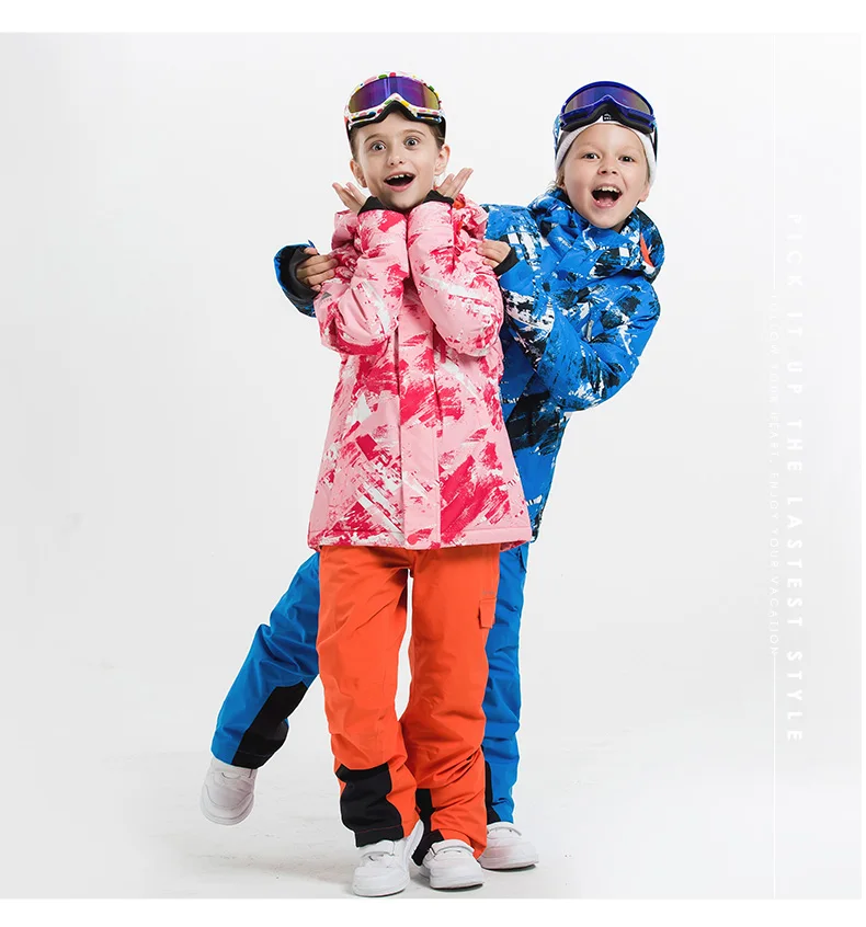 Kids Ski Trousers Winter Warm Ski Pants For Boy And Girl Outdoor Sports Children Windproof Waterproof Children Ski Wear