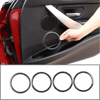

For Bmw 3 4 Series 2013-2019 Car Door Horn Ring Real Carbon Fiber (Soft) Car Interior Accessories
