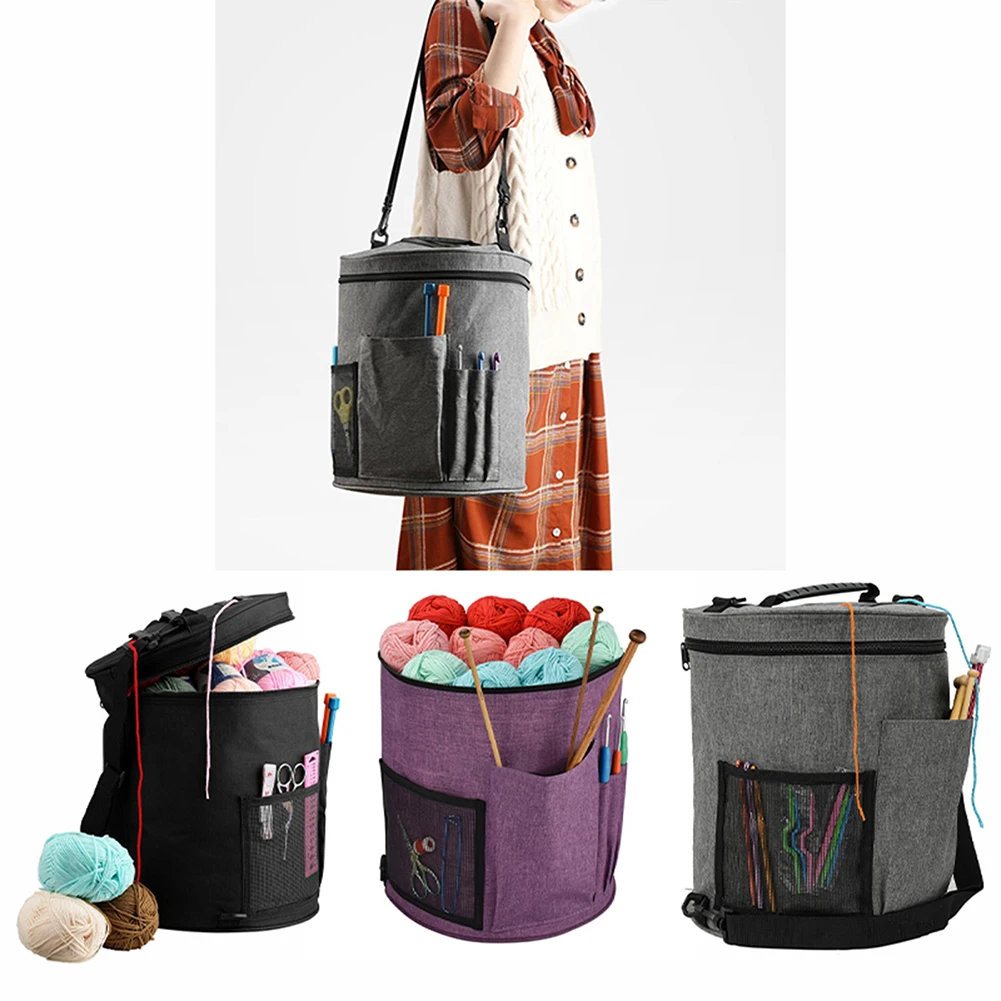 Knitting Bag Portable Yarn Tote Storage Bag Diy Household Organizer For