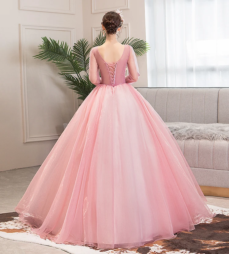 Vestido 15 quinceanera дешевые платья с длинными рукавами Бальные платья фиолетовое вечернее платье с открытой спиной Свадебный букет милые 16 платья