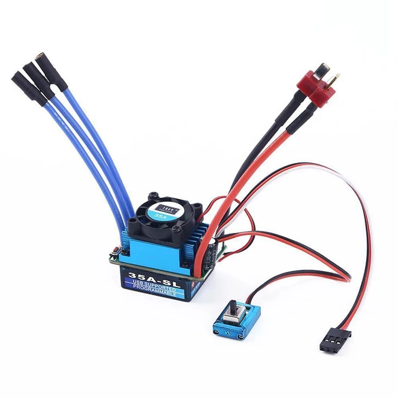 Гоночный 35A Esc бесщеточный Электрический регулятор скорости для 1:12 1:10 Rc автомобиль грузовик Mt