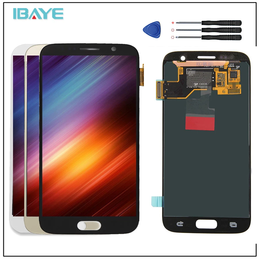 G920f ЖК для samsung GALAXY S6 G920F G920 ЖК-дисплей сенсорный экран дигитайзер замена без рамки