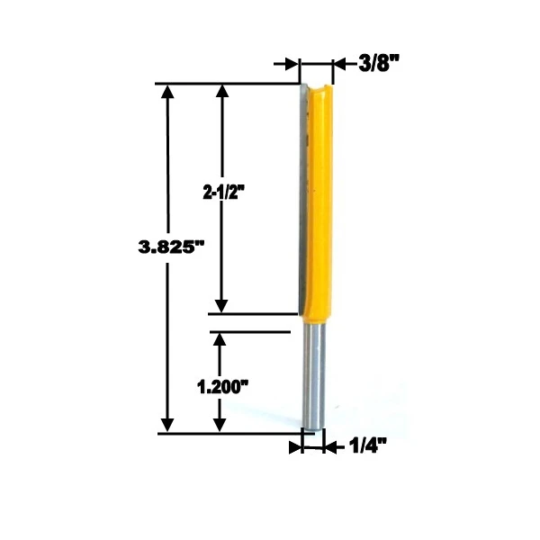 

Free shipping 1Pcs 1/4" Shank Long Cleaning Bottom Router Bit Cutter CNC Woodworking Clean Bits