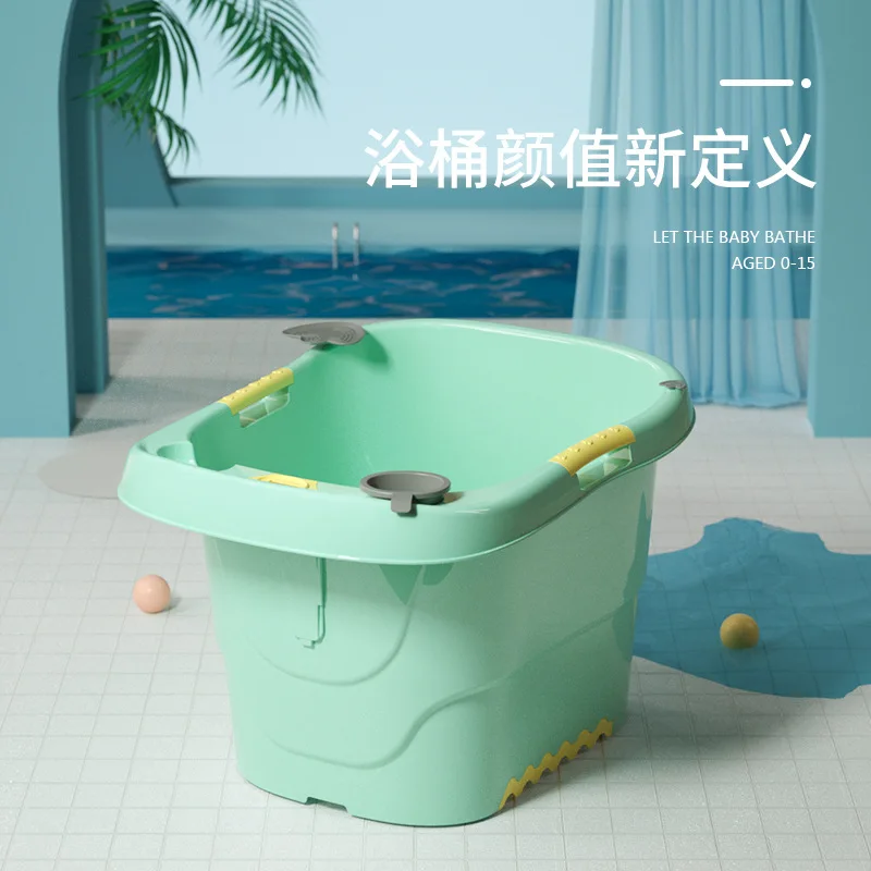

Children Bath Barrel Kids Bath Bucket Temperature Tub Infant Bath Bucket Plastic Bidet
