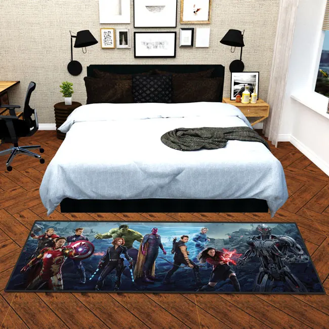 Marvel комикс Мстители крутой вельбоа напольный коврик длинный коврик ковер кухонный нескользящий коврик - Цвет: Style 1