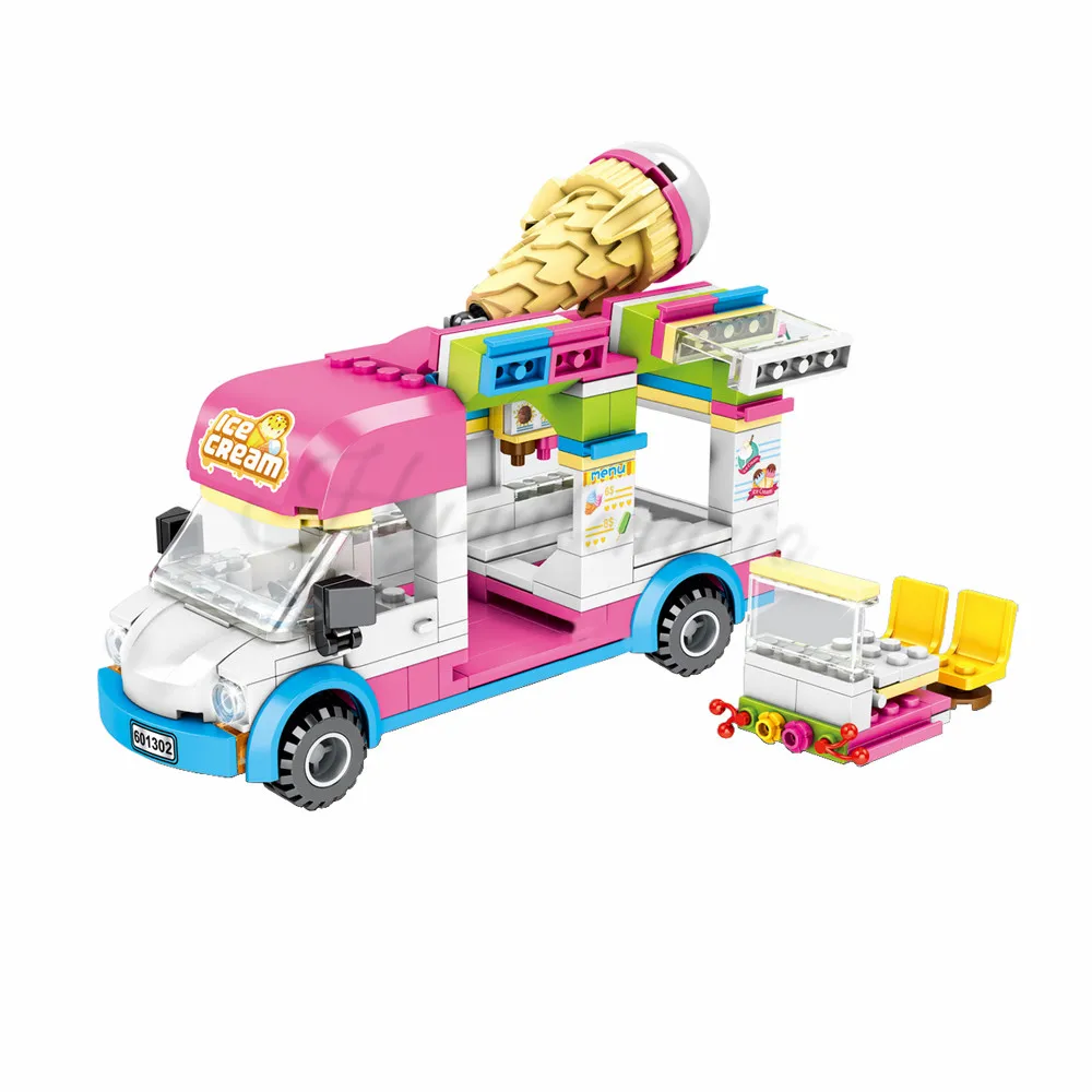 

2019 New City Creator Series The Ice Cream Car Model Building Blocks Bricks Assemble Kids Toys Birthday Xmas Gift