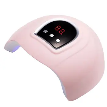 

54W LED Screen Nail Art Lamp Gel Polish Dryer Arch Shape Manicure Light USB Manicure Lamp Mini LED Lamp For Home Shop (Pink)