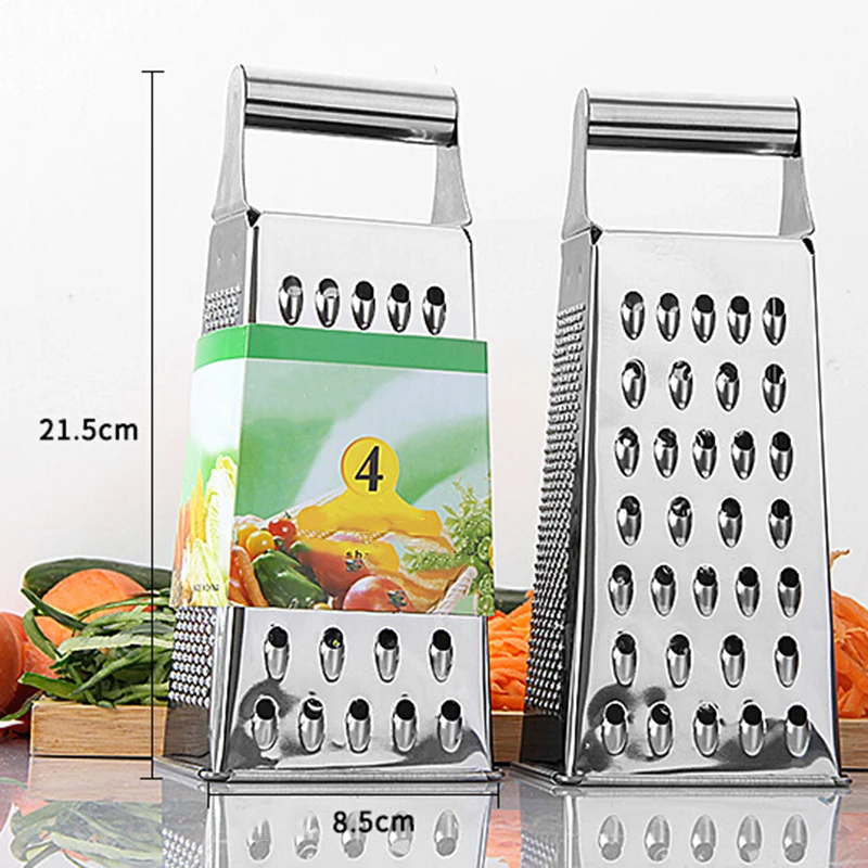 Kitchen Stainless Steel 6-Sided Box Grater Vegetable Cheese Slicer Shredder