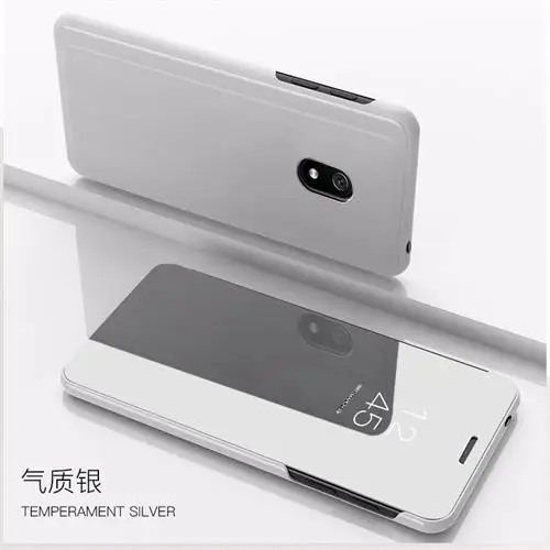 Silver Роскошное умное зеркало флип чехол для Xiaomi Redmi 8A 8 чехол для Xiomi Redmi Note 8 Pro на Redmi8 Fundas для Redmi8A Coque - Цвет: Silver