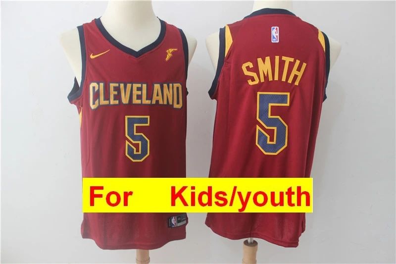 Слоновая кость Кливленд Кевин любовь JR Smith Collin Sexton Леброн Джеймс баскетбольные майки для детей - Цвет: Слоновая кость