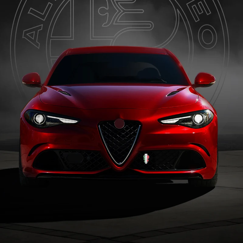 1PCS 3D quatrefoil delta Car Side Fender Emblem car Front Grille Badge Rear Trunk Decal for Alfa Romeo Mito Spider GT Giulietta