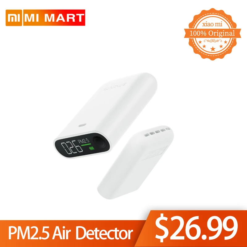 

Xiaomi PM2.5 Air Detector Portable PM 2.5 Mini Sensitive Mijia Smartmi Air Quality Monitor For Home Office Hotel Mi LED Screen