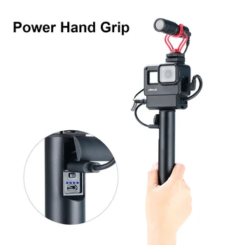 

DSLR Camera Photography Hand Grip For Gopro 7 6 5 Osmo Pocket Power Bank Handle Phone Live Shooting Battery Charger ULANZI
