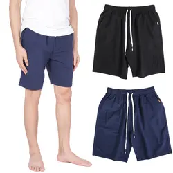 Летние новые стильные мужские Свободные повседневные одноцветные шорты с эластичным ремешком домашние шорты дышащая быстросохнущая шорты