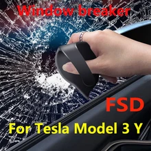 For Tesla Model 3 Y 2021 Steering Wheel Gravity Sensor Auxiliary Driving Ring FSD Booster Automatic Driving Ring, Window Breaker