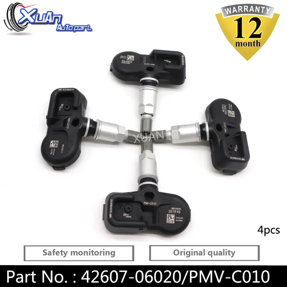 XUAN 4 шт. датчик давления в шинах TPMS 42607 52020 для Toyota Avalon Camry Corolla iM Highlander Rav Prius C Prime