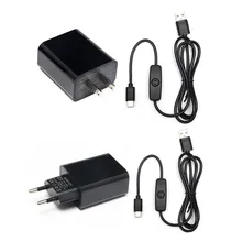 Новинка 5V 3A Raspberry Pi Мощность адаптер с включения/выключения EU/US USB Зарядное устройство для Raspberry Pi 4 Модель B 3B 3B