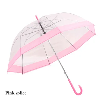 

Small Beard Transparent Umbrella Customized Building Roof Long Handle Umbrella Comfortable Handle