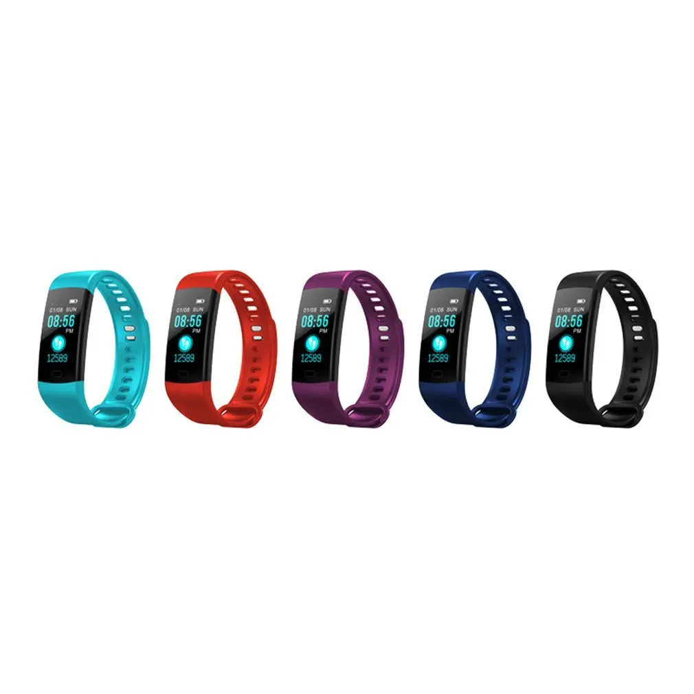 Y5 Smart Bracelet Heart Rate Blood Pressure Monitor Tracker Fitness Tracker Smart Wristband Waterproof Smart Watch Pedometer