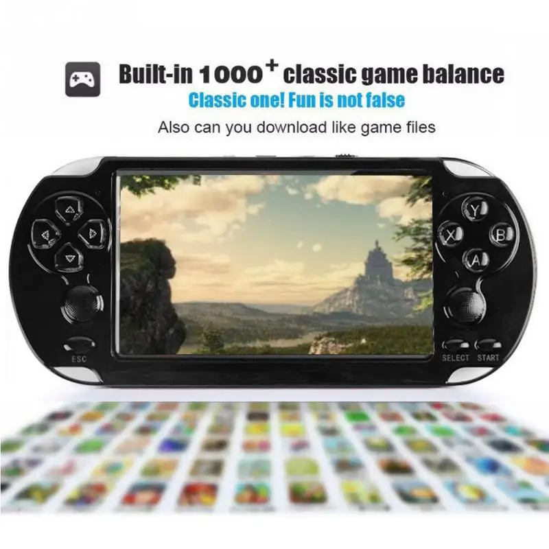 4," 5" lcd X6 X9 plus двойной рокер 8G ручная Ретро игровая консоль видео MP5 TF карта для GBA/NES 1000 игр