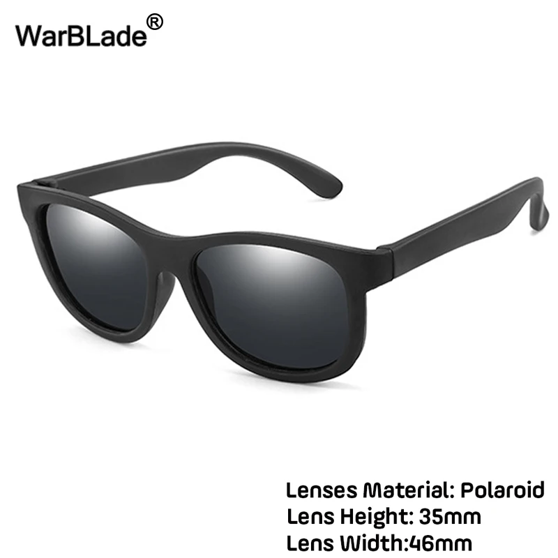 WarBlade/новые детские солнцезащитные очки, Детские поляризованные солнцезащитные очки для мальчиков и девочек, силиконовые защитные очки для малышей, затемненные очки UV400