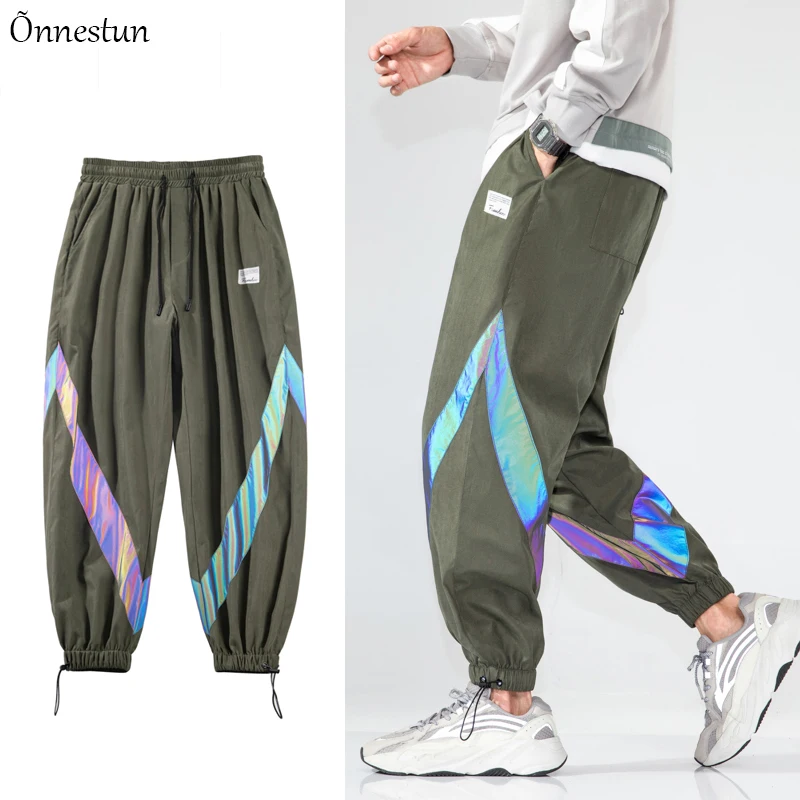 Уличная одежда Onnestun мужские брюки осень весна светоотражающие спортивные