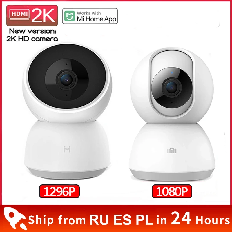 Xiaomi-cámara inteligente 2K 1296P 360 angular 1080P HD WIFI, Webcam de visión nocturna infrarroja, Vídeo IP, Monitor de seguridad de bebé, Mi Home