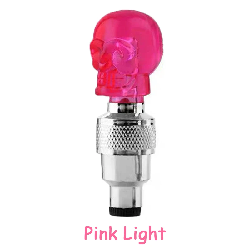 D - Pink Light Светильник для велосипедного клапана со спицами на колесиках светодиодный светильник с батареями для шин колпачки для велосипедного фонаря аксессуары для горного велосипеда - Цвет: D - Pink Light