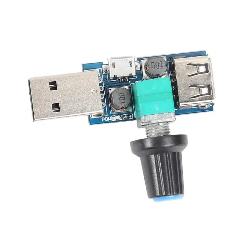 DC 5V микро-usb контроллер скорости ветра регулятор громкости воздуха Охлаждающий беззвучный Многофункциональный модуль переключения шумоподавления