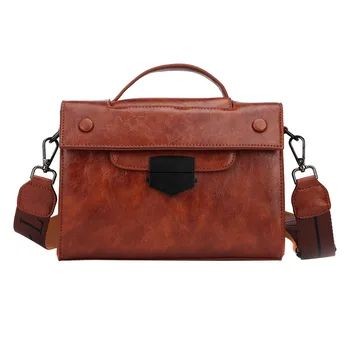 

Fashion Women Pure Color Crossbody Bag Shoulder Bag Messenger Bag Casual Tote Personality Wild Bag Retro Small Square Bag1128