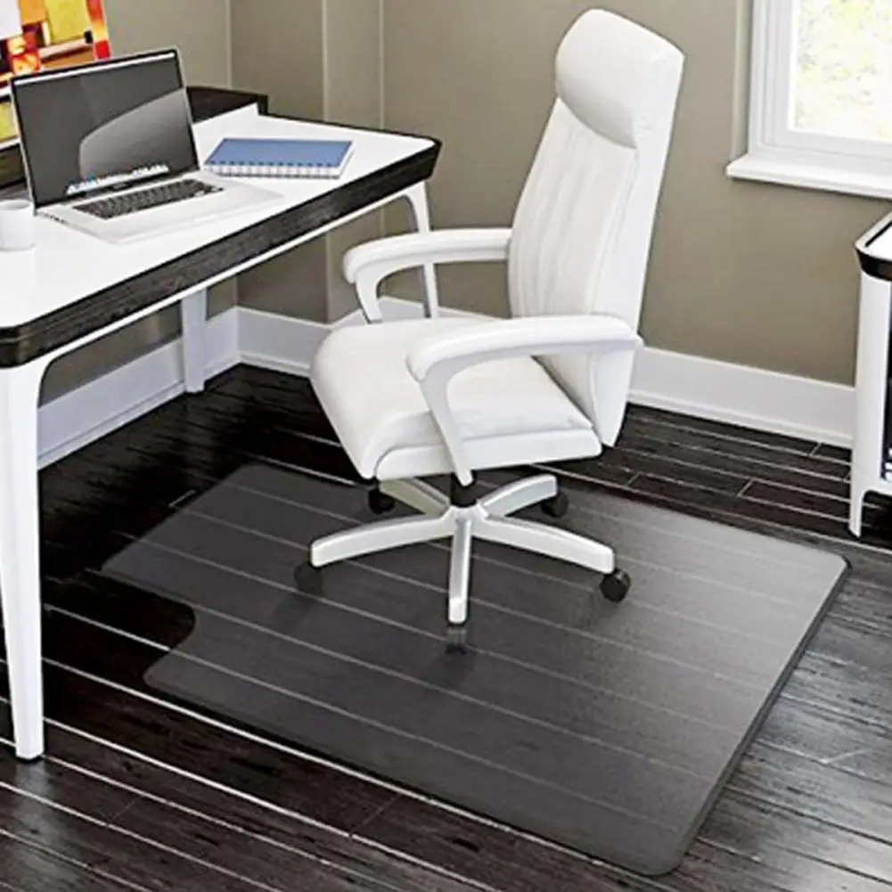 Cojín de protección transparente para silla rodante, alfombrilla gruesa impermeable de PVC con labio para suelos de madera dura