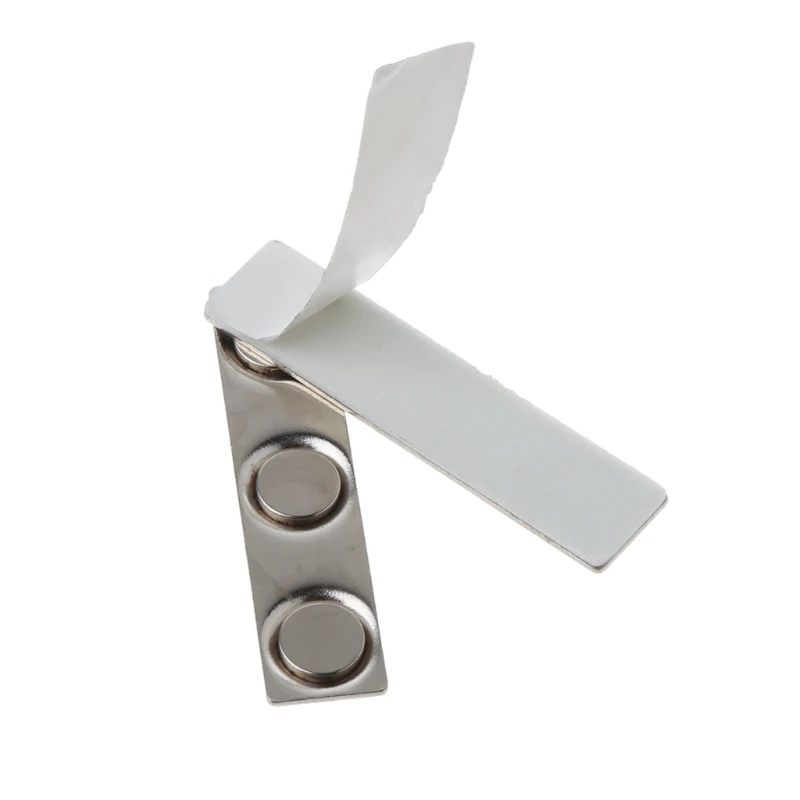 10Pcs Sublimation Blanks Magnetic Name Badge Holder Identification Reuseable Magnetic Holder for Heat Transfer