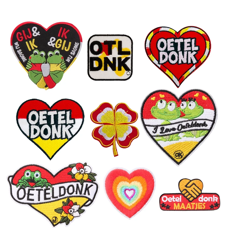 Oeteldonk Embroidered Patches for Clothing Emblem Embroidery Patch on Clothes Frog Carnival for Netherland  Ironing Badge G