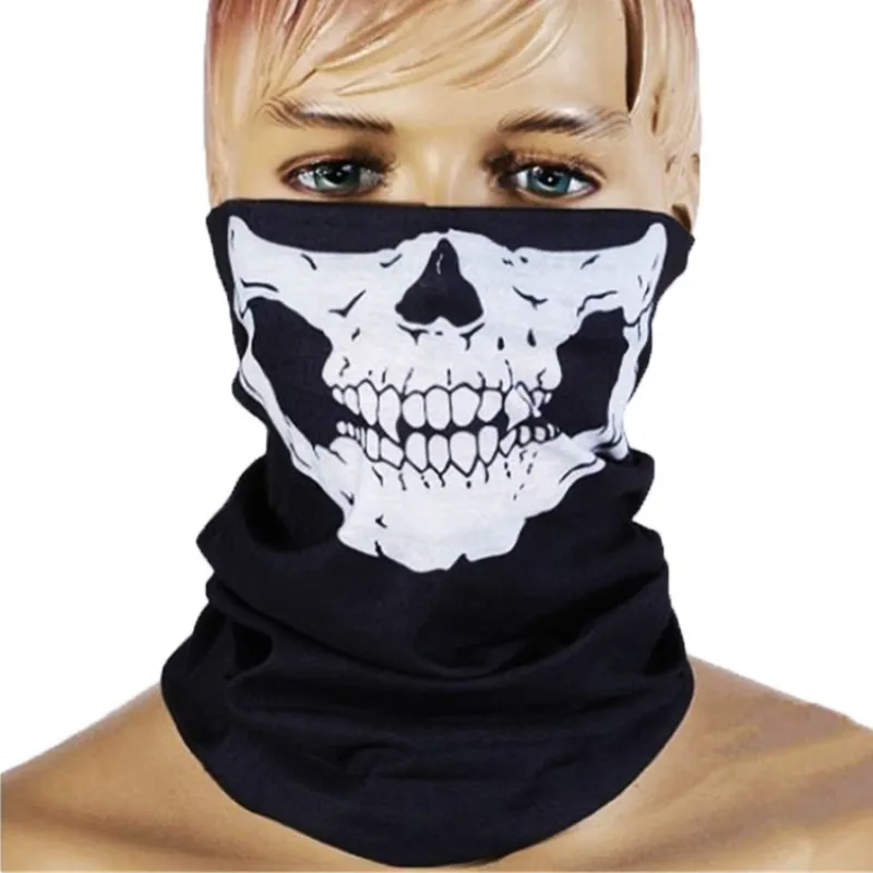 Мотоциклетная Балаклава, маска для лица, для мотокросса, полное покрытие, маска для лица, велосипедная, тактическая, для страйкбола, лицевая маска, дышащая, анти-УФ - Цвет: Белый