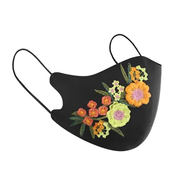 

Wholesale Unisex Face Mouth Masks Washable dust Reusable Mouth Cloth Embroidery Face Mask Summer Ice Skating Double Mouth Cover
