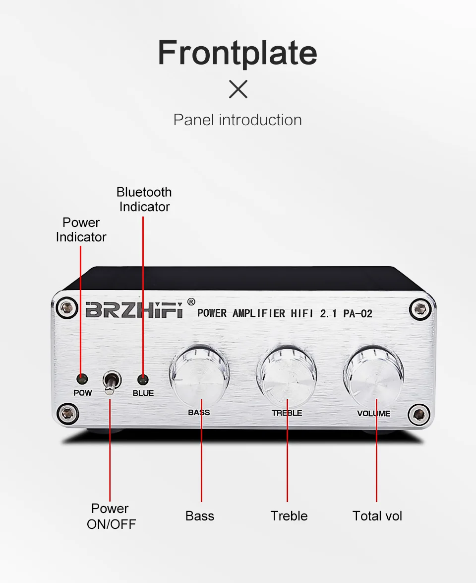 BRZHIFI TPA5613 Bluetooth 5,0 HIFI цифровой сабвуфер высокой мощности усилитель 75 Вт* 2+ 150 Вт 2,1 аудио усилители для домашнего звукового театра