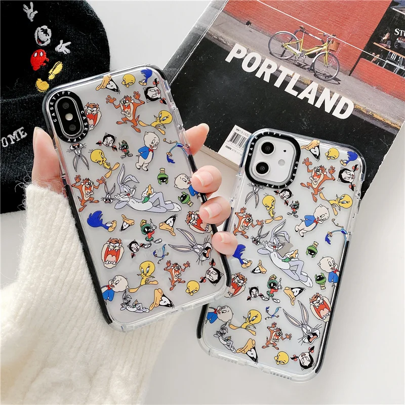 Чехол для телефона с героями мультфильмов Crazy Bunny iPhone 11 12 Pro mini XS Max XR X 7 8 Plus SE 2020