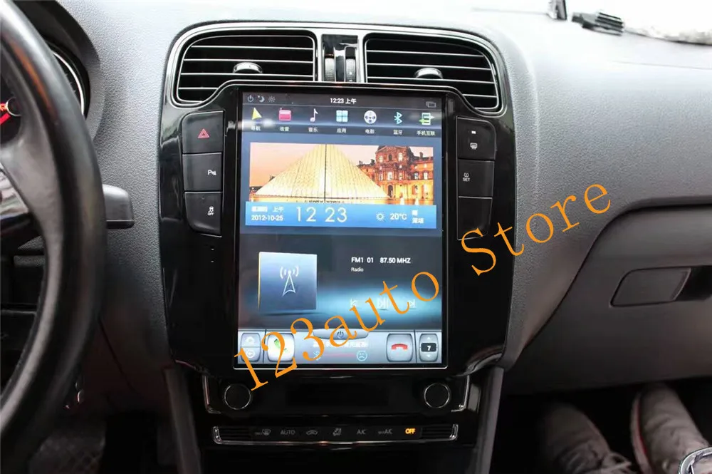 Автомобильный DVD плеер с экраном 10 4 дюйма вертикальным Tesla Style Android 9 0 GPS навигацией