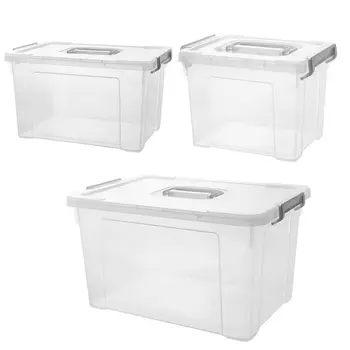

3 Pcs Simple Perfect Useful Clothing Storage Box Snack Container Cosmetic Holder Thicken Box for Living Room Cabinet Home