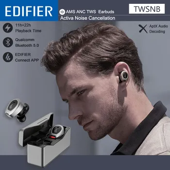 

EDIFIER TWSNB TWS Earphone Active Noise Cancelling aptx Earbuds Qualcomm BT 5.0 33hrs Playback LDS Antenna wireless earphone