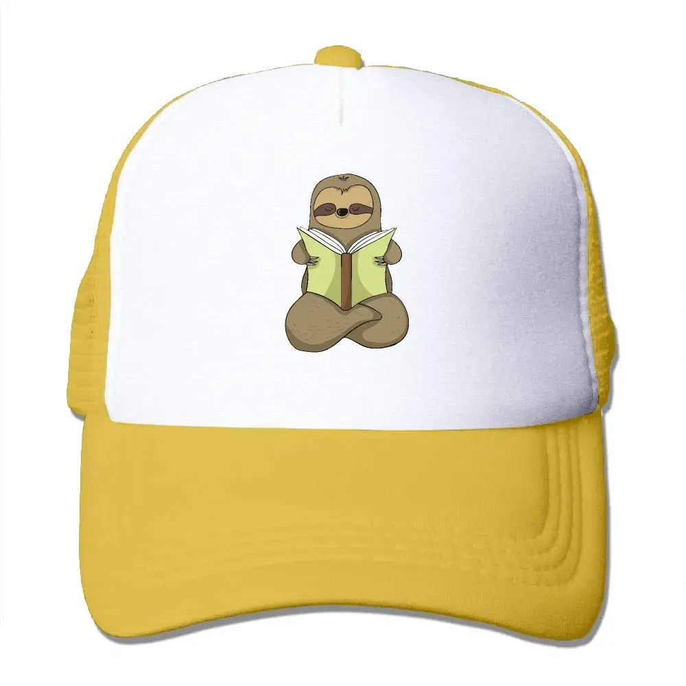 Взрослая унисекс Ленивец чтение книги Дальнобойщик бейсбольная бейсболка с сеточкой и регулируемым ремешком шляпа