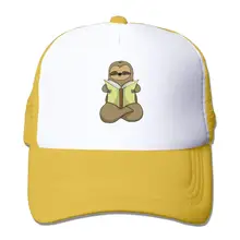 Взрослая унисекс Ленивец чтение книги Дальнобойщик бейсбольная бейсболка с сеточкой и регулируемым ремешком шляпа