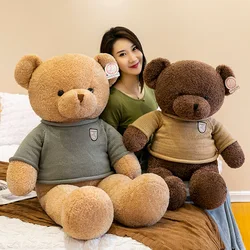 Novo bonito urso de pelúcia brinquedo criativo dos desenhos animados camisola urso boneca grande dormir travesseiro presente crianças pelúcia boneca