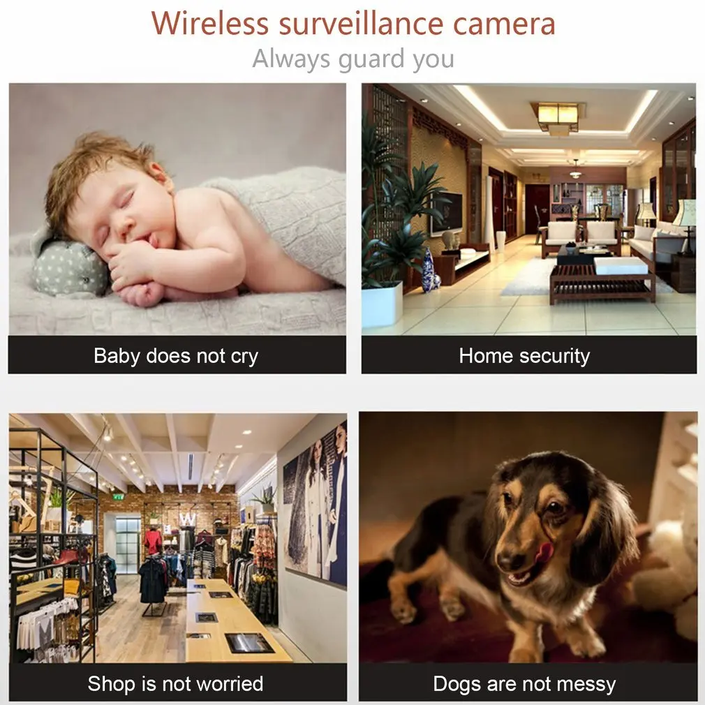 Беспроводная Wi-Fi камера с сигнализацией, 720 P, HD IP Сетевая камера, панорамирование/наклон, 360 градусов, ИК-камера для безопасности ребенка/питомца, монитор, камера с датчиком движения