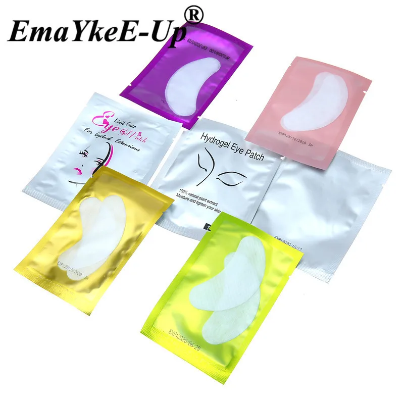 50pair Dissposable Eye Pads Lint Free Under Eye Gel Pads For Eyelash Extensions Grafting False Eyelash Paper Patches Makeup Tool (1)