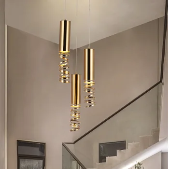 

modern Electroplating bronze Stretchable Hanging wire Chandelier Bedroom machine head Living room Coffee shop