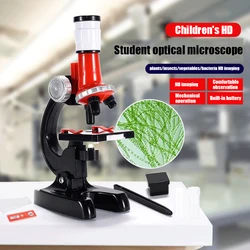 Kit de microscopes biologiques pour enfants, Led, jouets éducatifs, pour la maison, l'école, les sciences, cadeau 