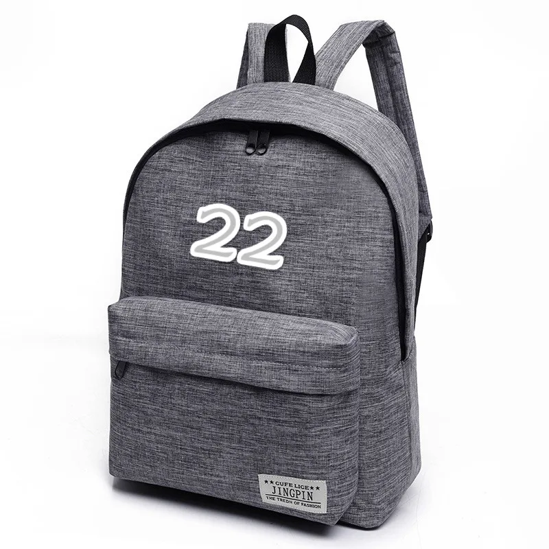 Мужской рюкзак, рюкзак для отдыха с цифровым номером, рюкзак из парусины, удобный для носки, простая Мода - Цвет: 22