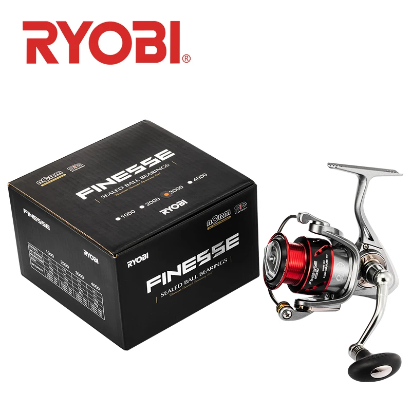 RYOBI FINESSE fishing reels spinning 2000/3000/4000/6000/8000 6+1 Sealed BB  reel fishing saltwater wheel gear ratio 5.0:1/5.1:1